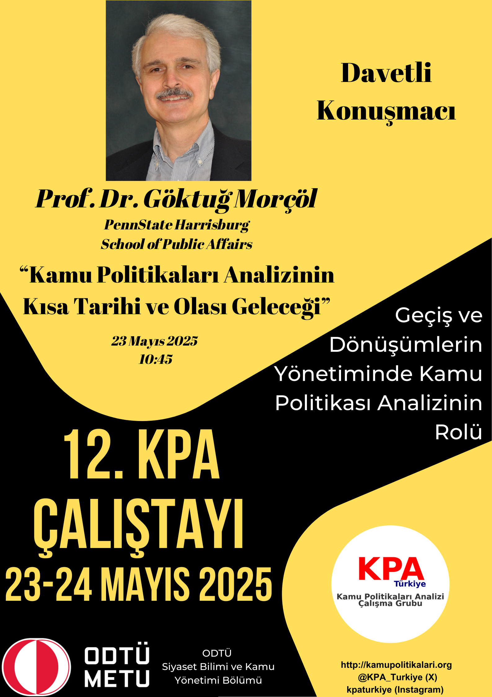Göktuğ Morçöl 12. Kamu Politikaları Analizi Çalıştayı