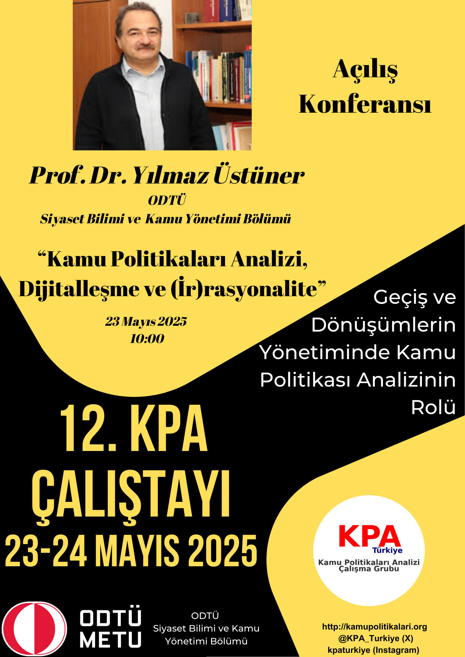 Yılmaz Üstüner 12. Kamu Politikaları Analizi Çalıştayı